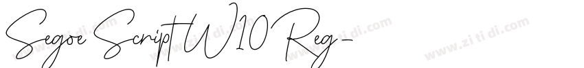 Segoe Script W10 Reg字体转换